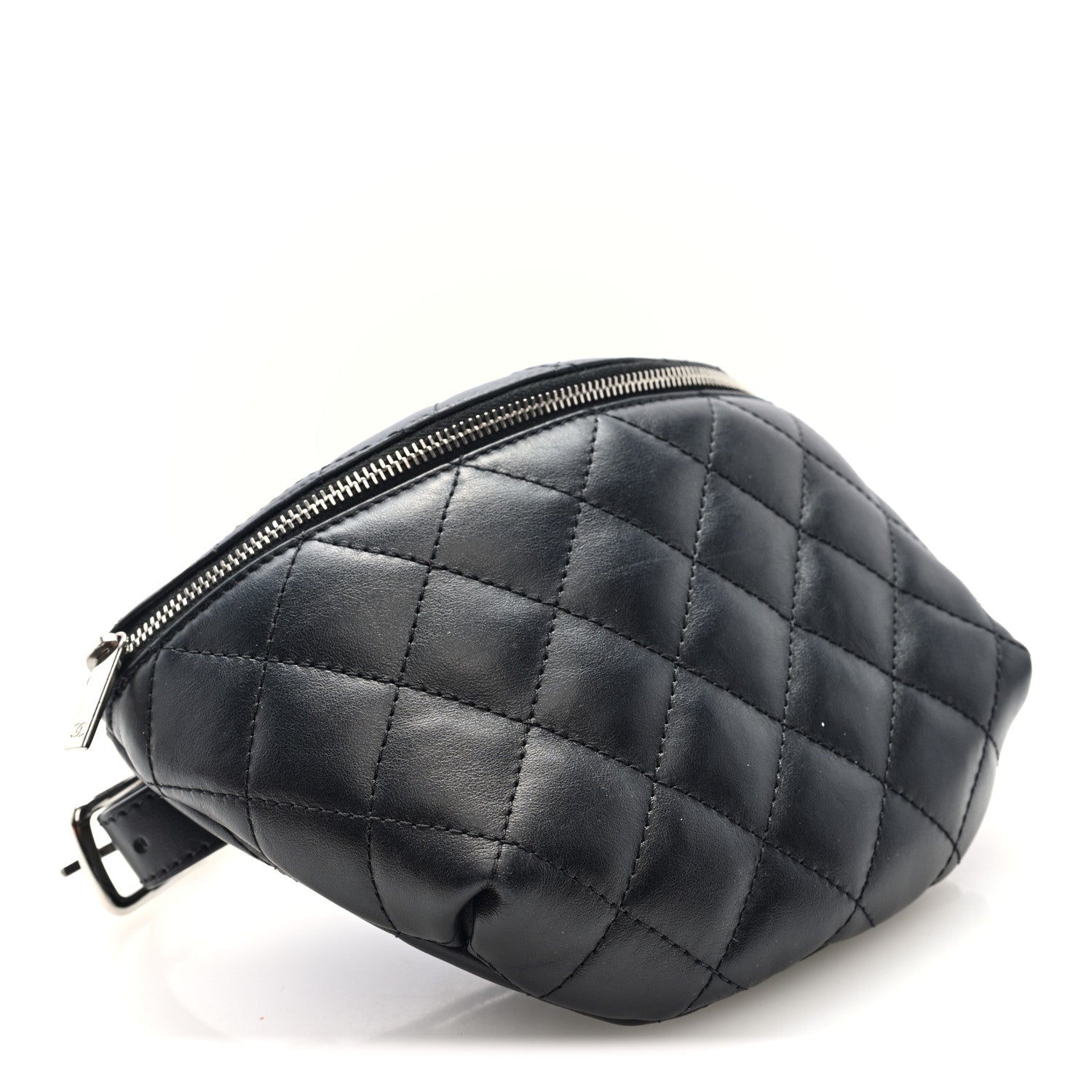 Chanel Calfskin Quilted Waist Belt Bag Black 4 of 10