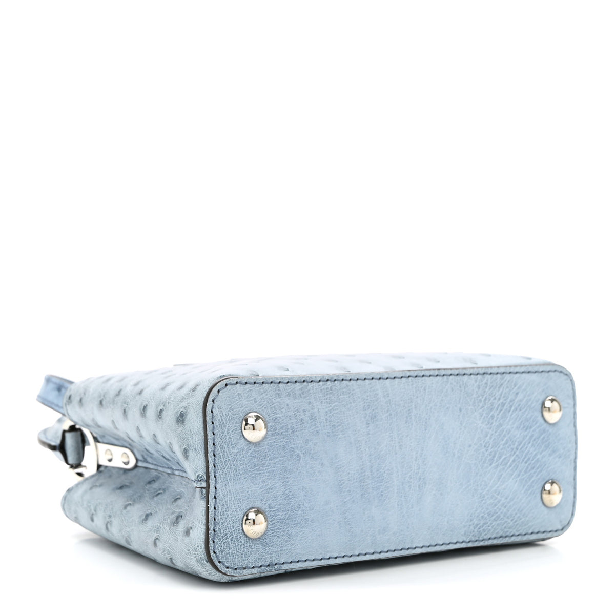 Louis Vuitton Ostrich Capucines Mini Blue Denim 4 of 10