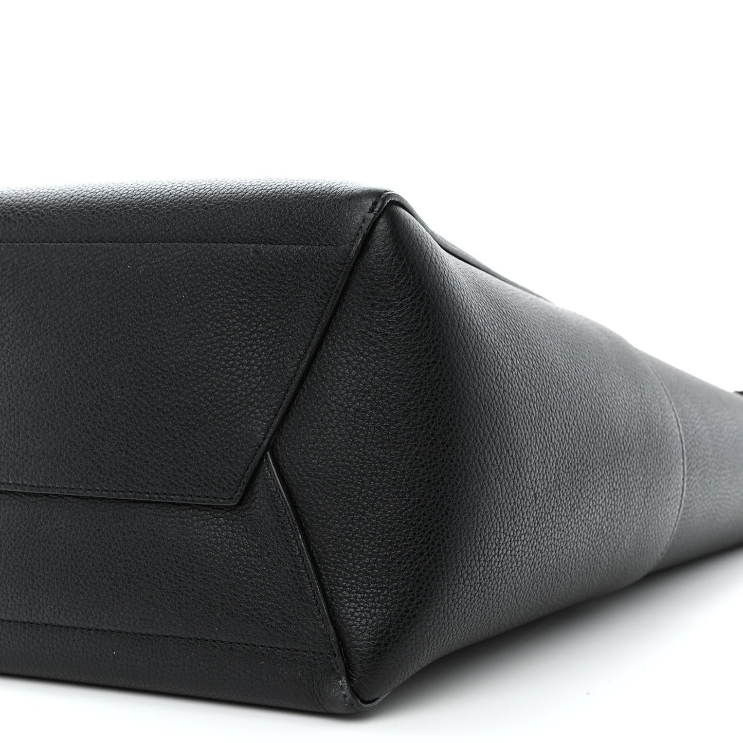 Soft Grained Calfskin Sangle Bucket Bag Black