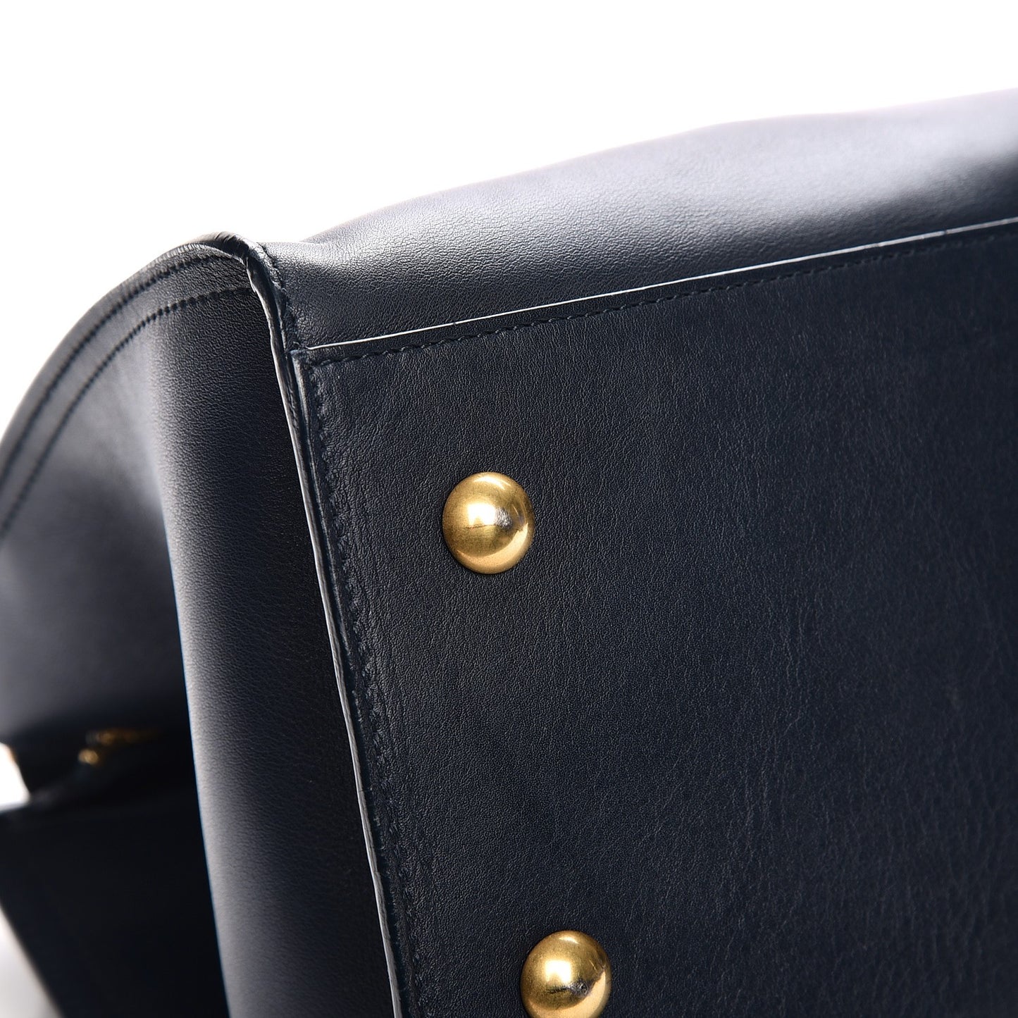 Calfskin Small Classic Y Cabas Navy Blue