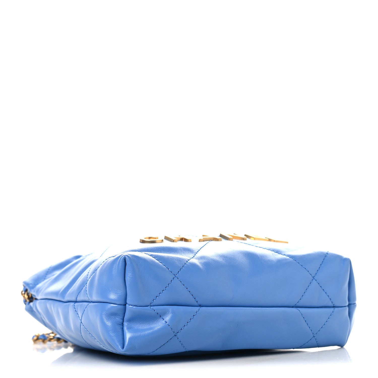 Chanel Shiny Calfskin Quilted Mini Chanel 22 Blue 4 of 11