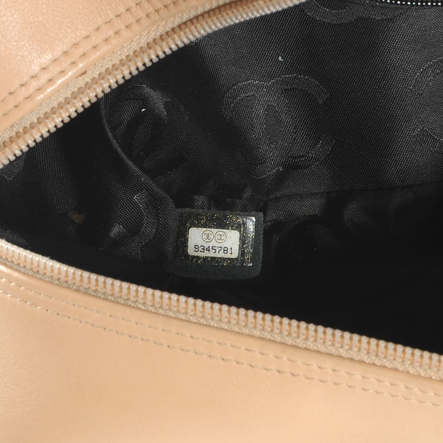 Chanel Calfskin Quilted Large Cambon Bowler Beige Black 11 of 11