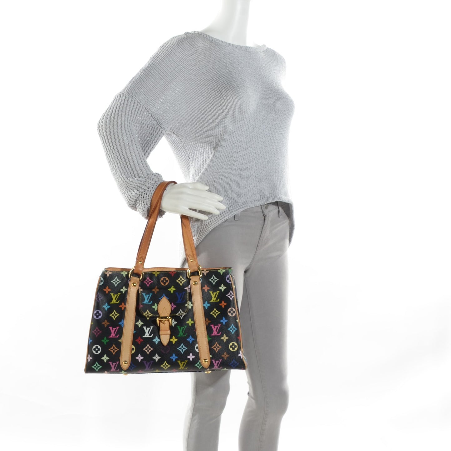 LOUIS VUITTON Monogram Multicolor Aurelia MM Black