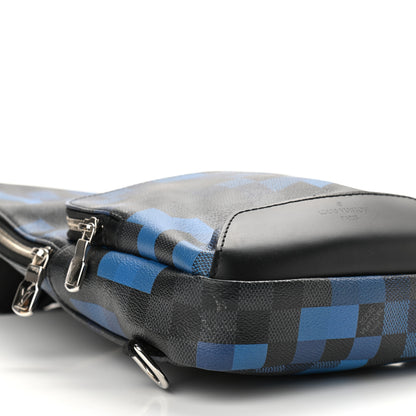 Louis Vuitton Damier Graphite Pixel Avenue Sling Backpack Blue 8 of 9
