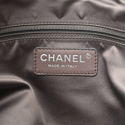 Chanel Vinyl Graphic Edge Tote Silver 6 of 11