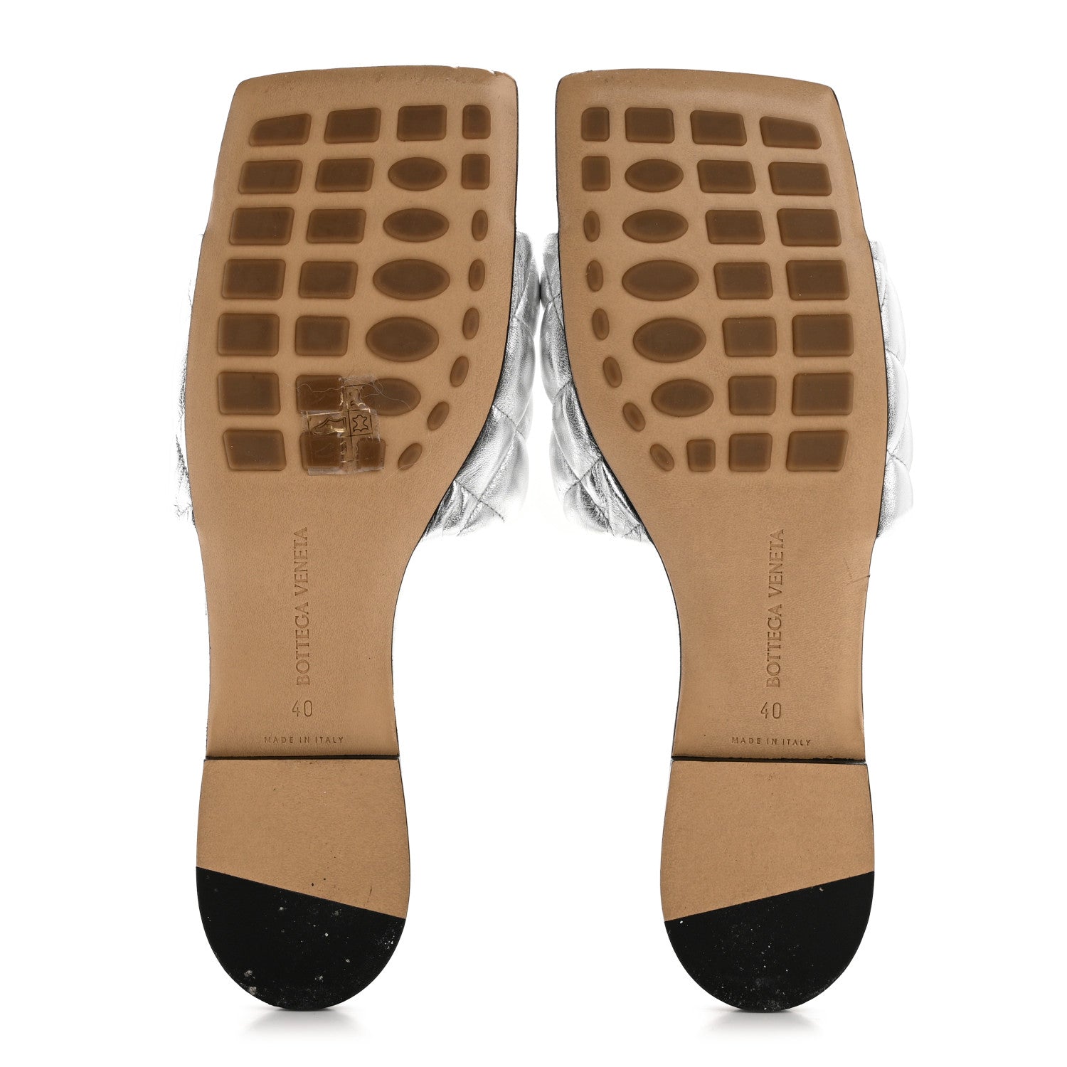 Bottega Veneta Reflection Matelasse Padded Flat Sandals 40 Silver 5 of 10