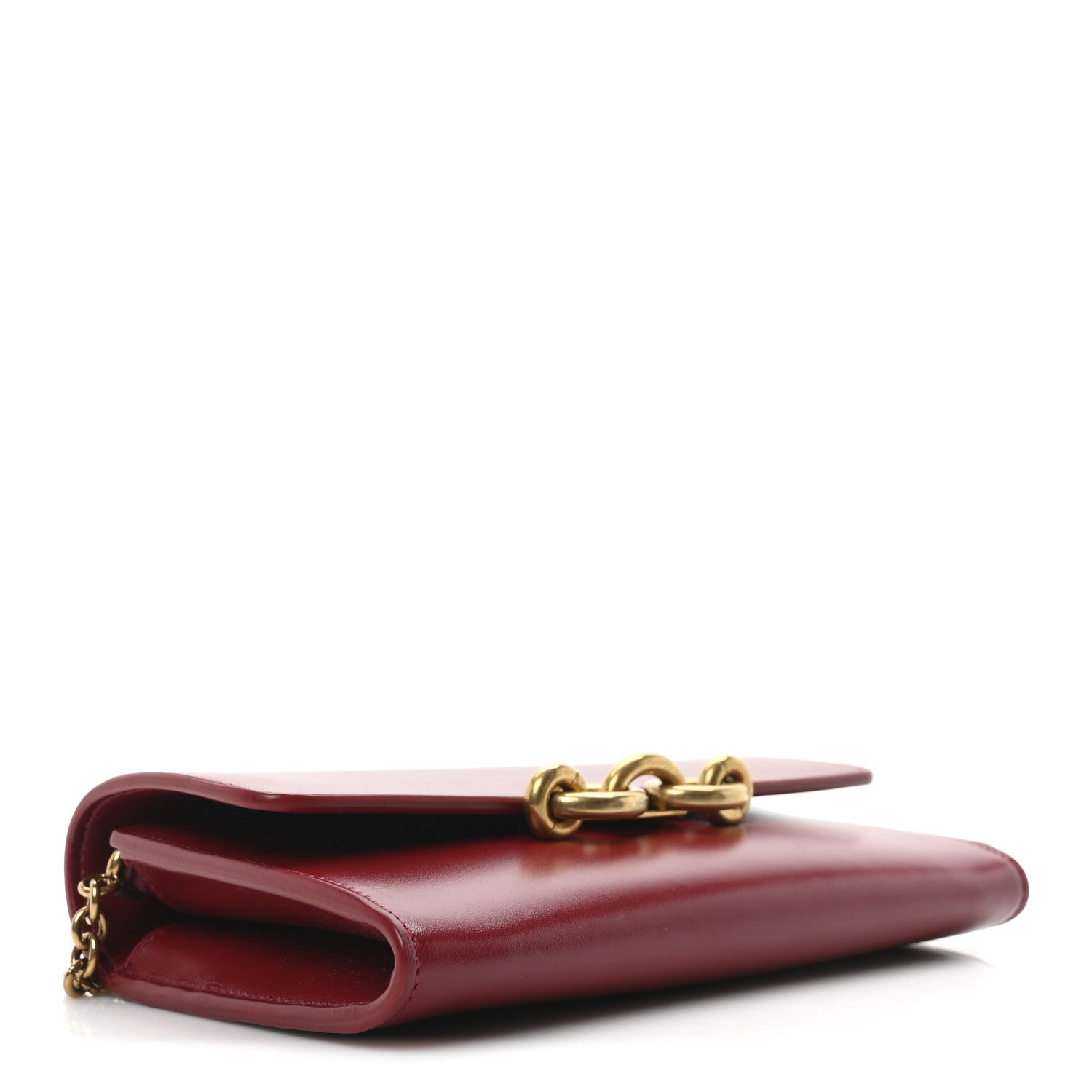 Saint Laurent Smooth Calfskin Le Maillon Chain Wallet Opyum Red 4 of 10