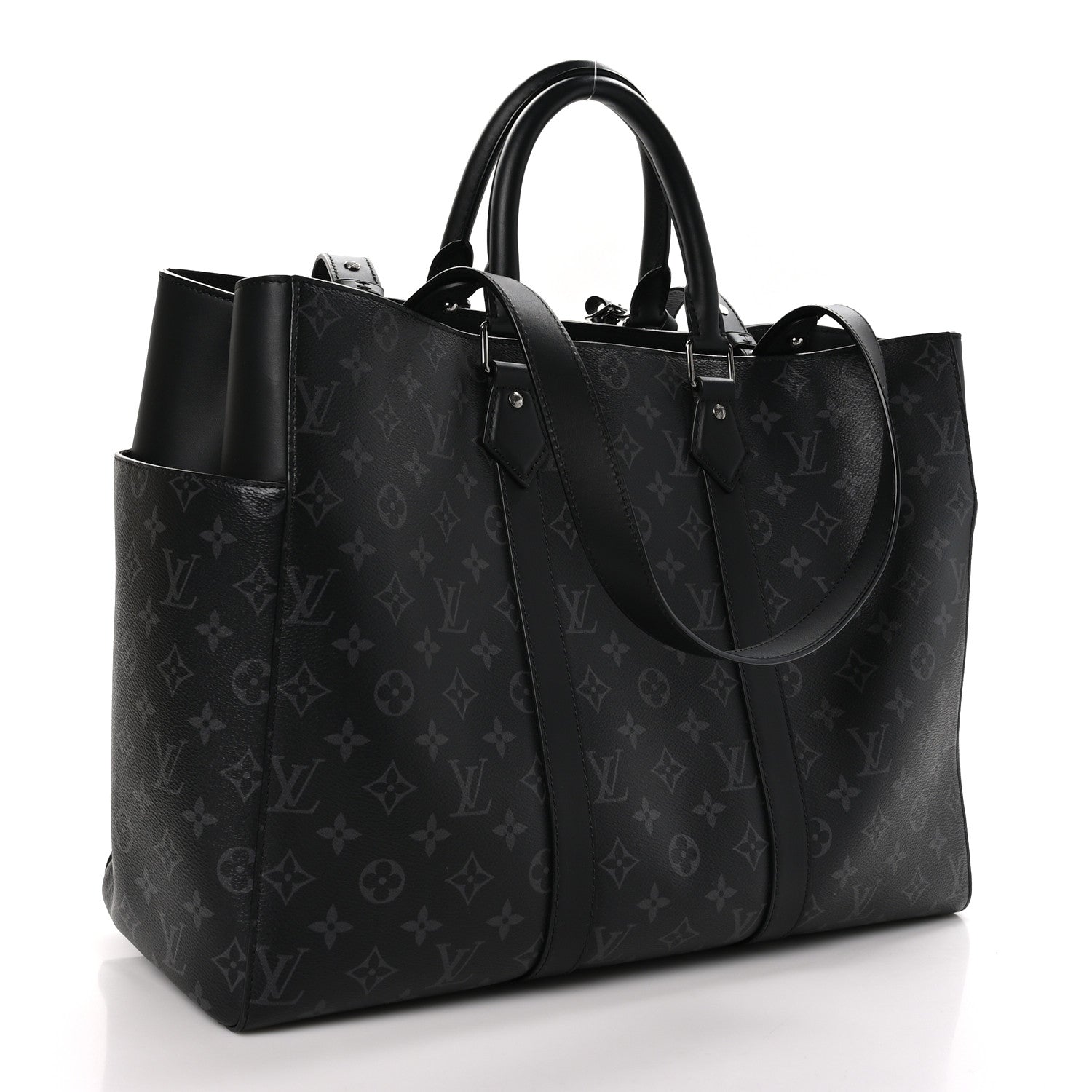 Louis Vuitton Monogram Eclipse Sac Plat 24H 3 of 9