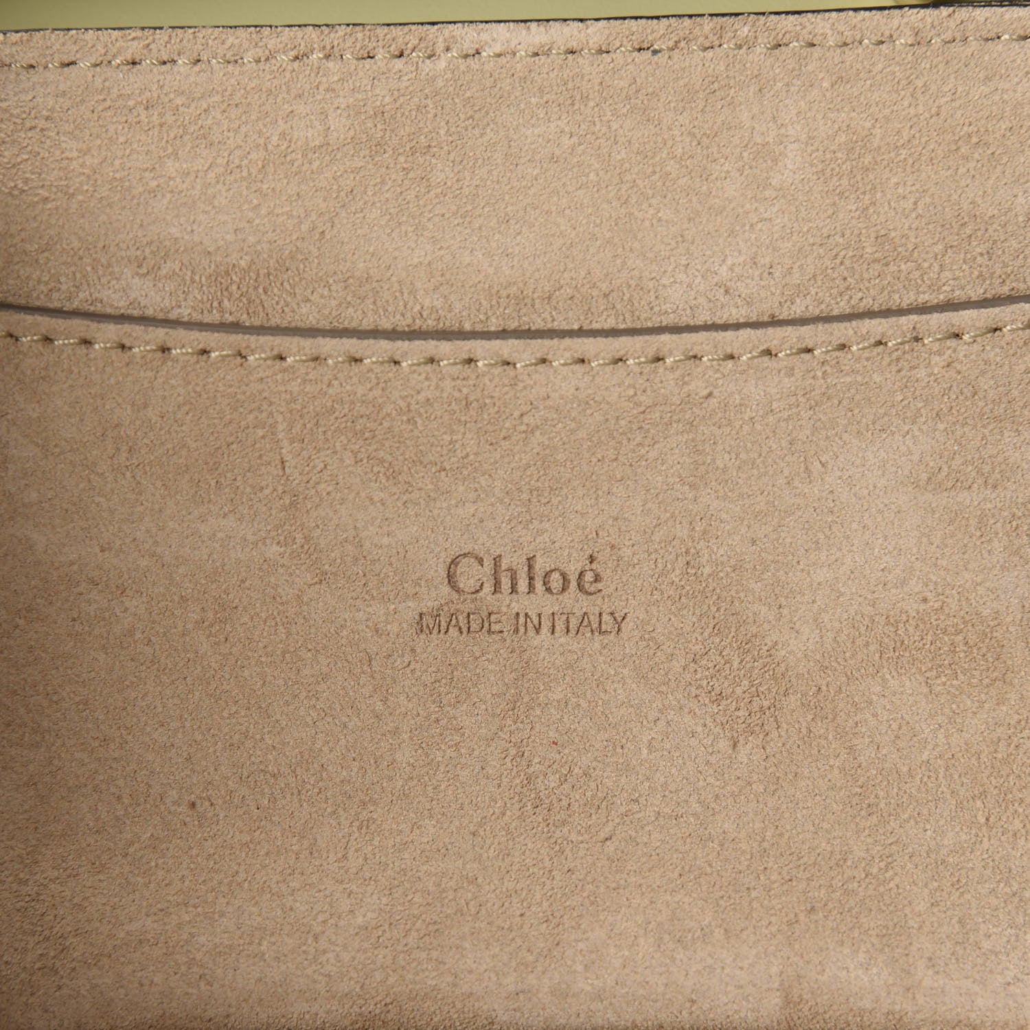 Chloe Calfskin Suede Mini Chain Faye Shoulder Bag Light Eucalyptus 7 of 9