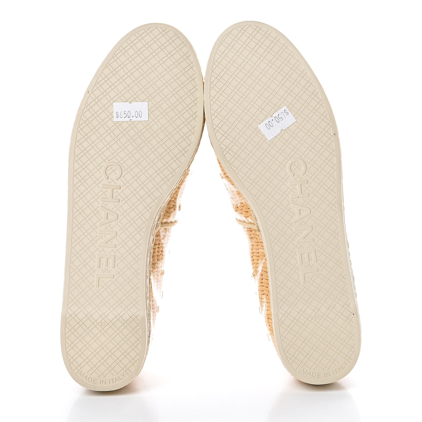 PVC Raffia CC Espadrilles 35 Beige
