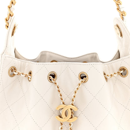 Chanel Caviar Quilted Mini Chanel 25 Handbag White 8 of 11