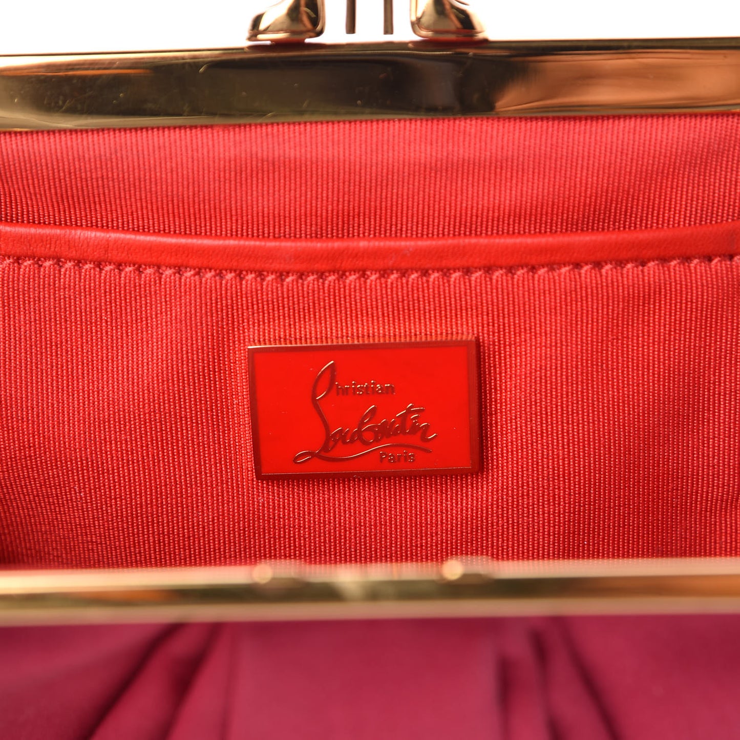 Satin Loubi Lula Mini Frame Clutch Peony Pink