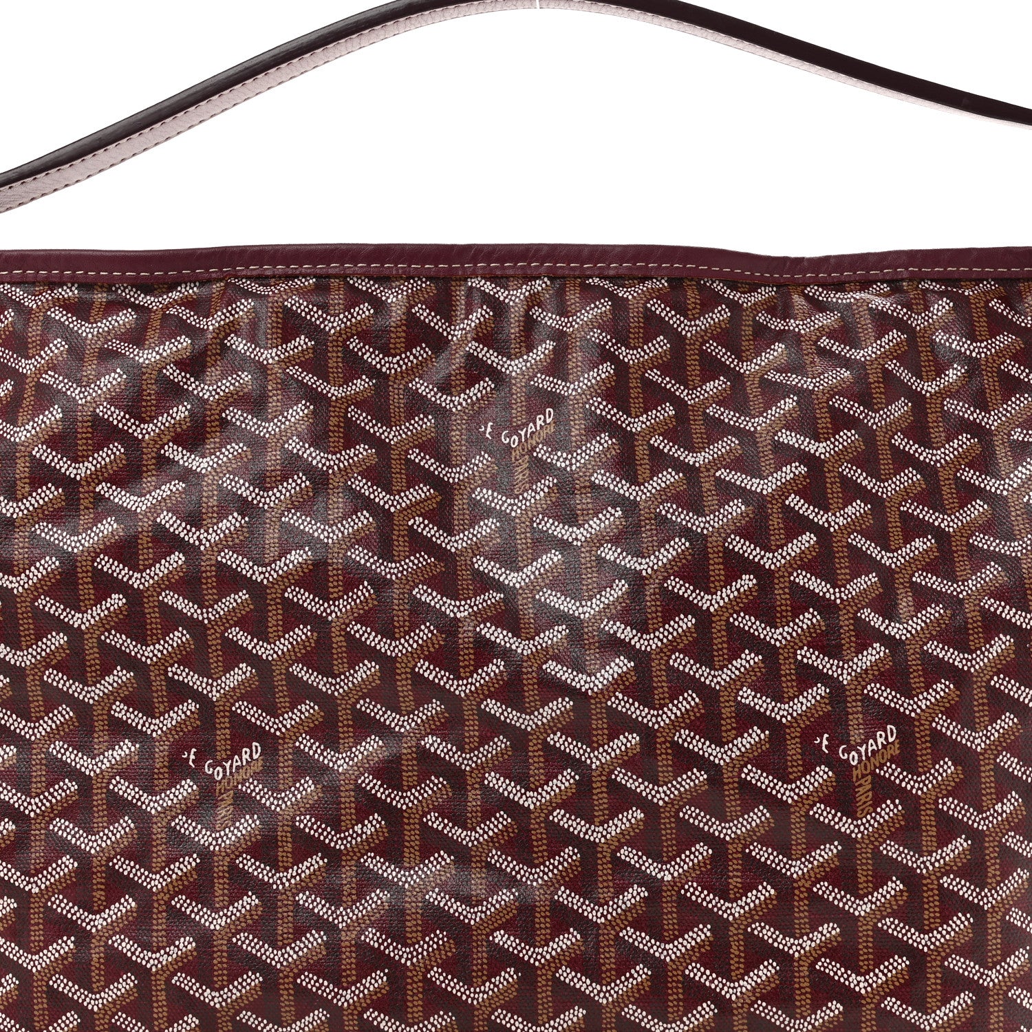 Goyard Goyardine Fidji Zip Hobo Burgundy 8 of 13