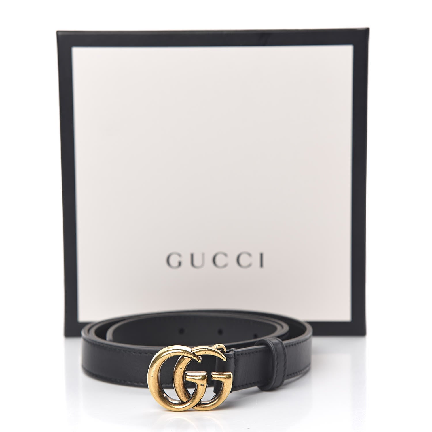 Gucci Calfskin Double G 20mm Belt 85 34 Black 7 of 7