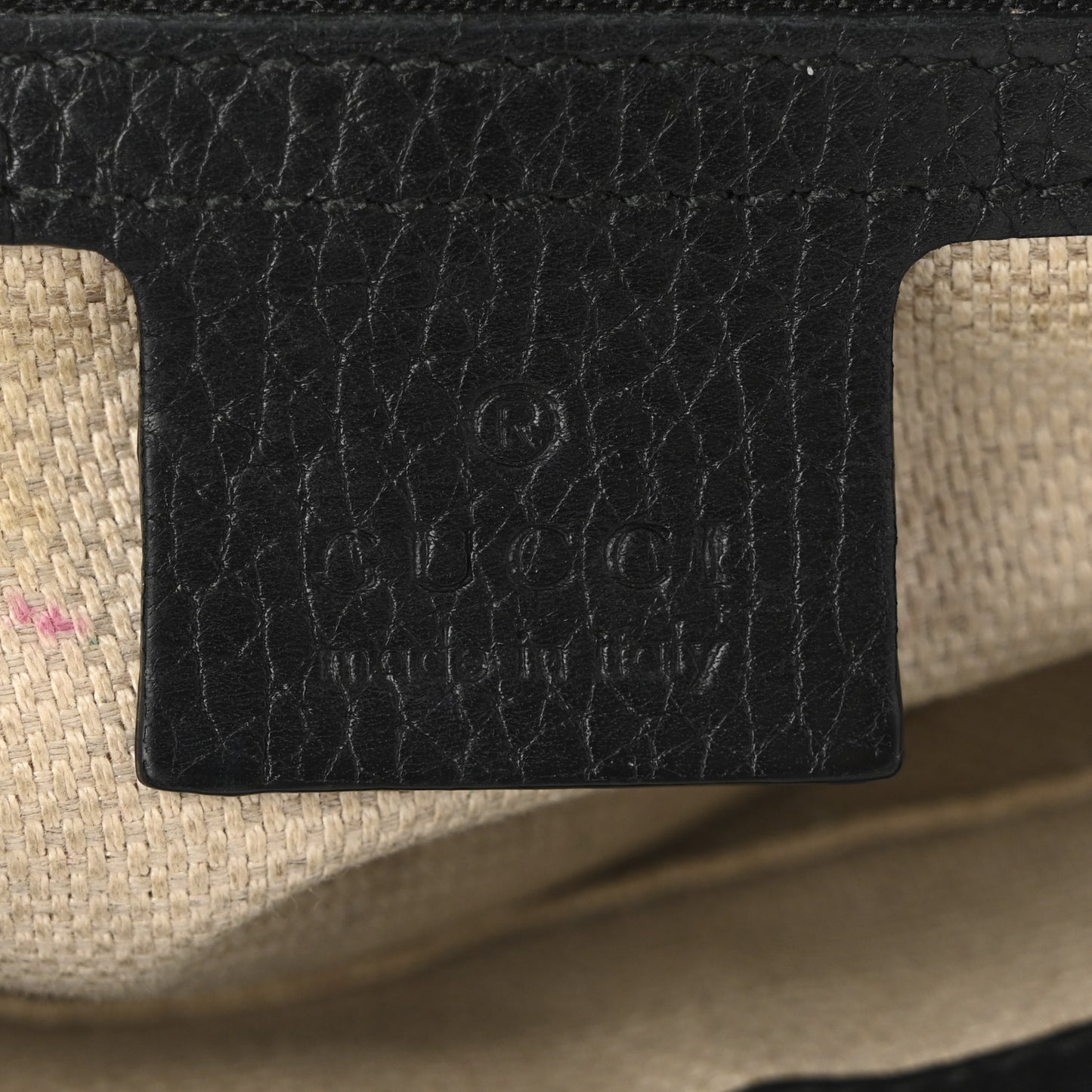 Pebbled Calfskin Medium Soho Flap Crossbody Black