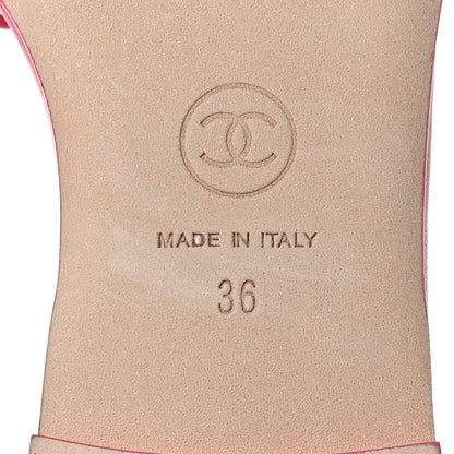 Chanel Fabric Embroidered CC Bow Mules 36 Dark Pink 7 of 10