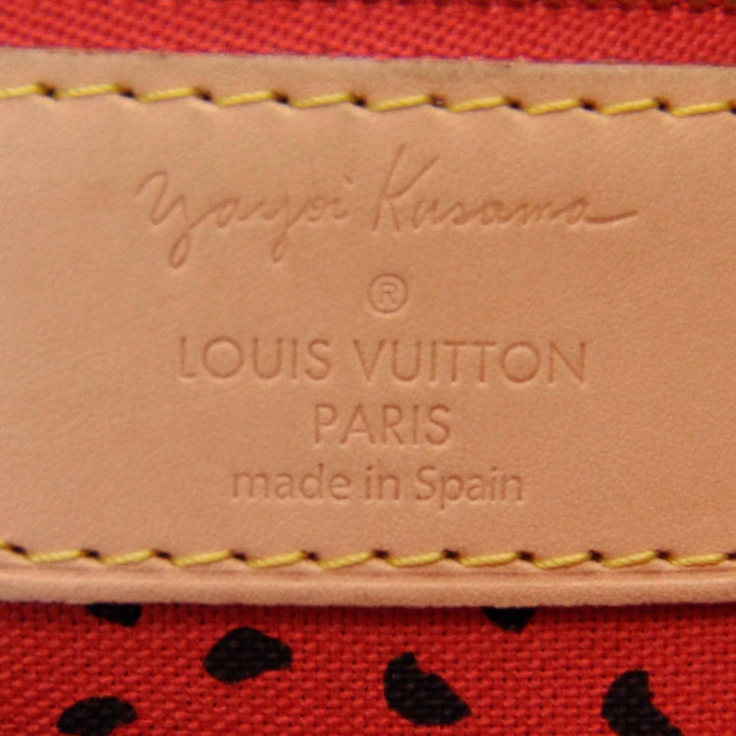 Monogram Kusama Waves Neverfull MM Red