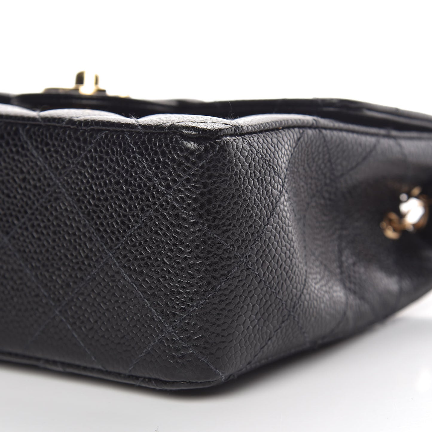 Caviar Quilted Mini Square Flap Black