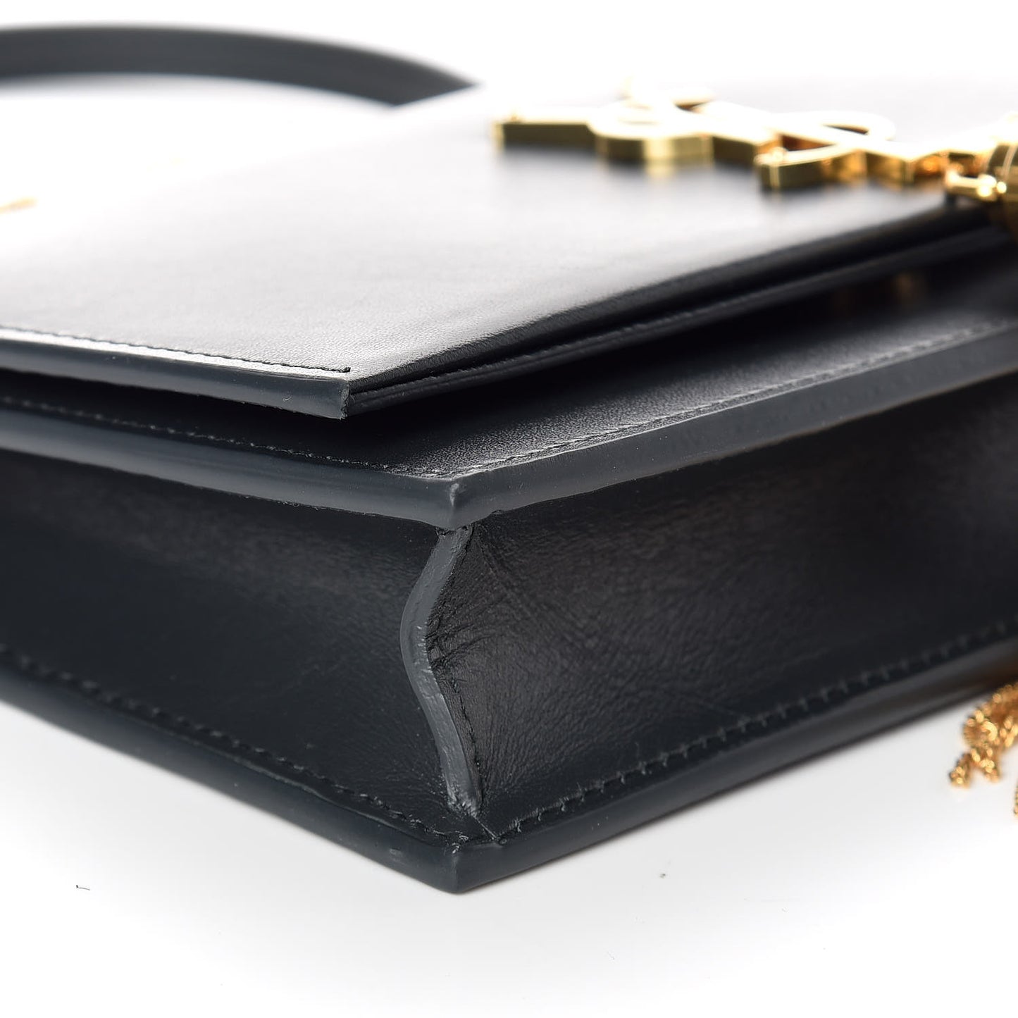 Smooth Calfskin Classic Monogram Kate Tassel Chain Wallet Dark Leaf