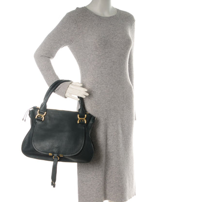 Chloe Natural Grain Calfskin Medium Marcie Satchel Teal 2 of 8