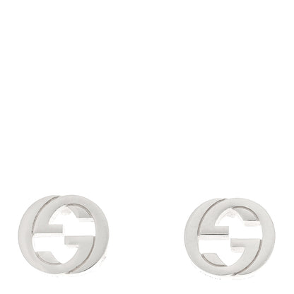 Gucci Sterling Silver Interlocking GG Stud Earrings 1 of 4