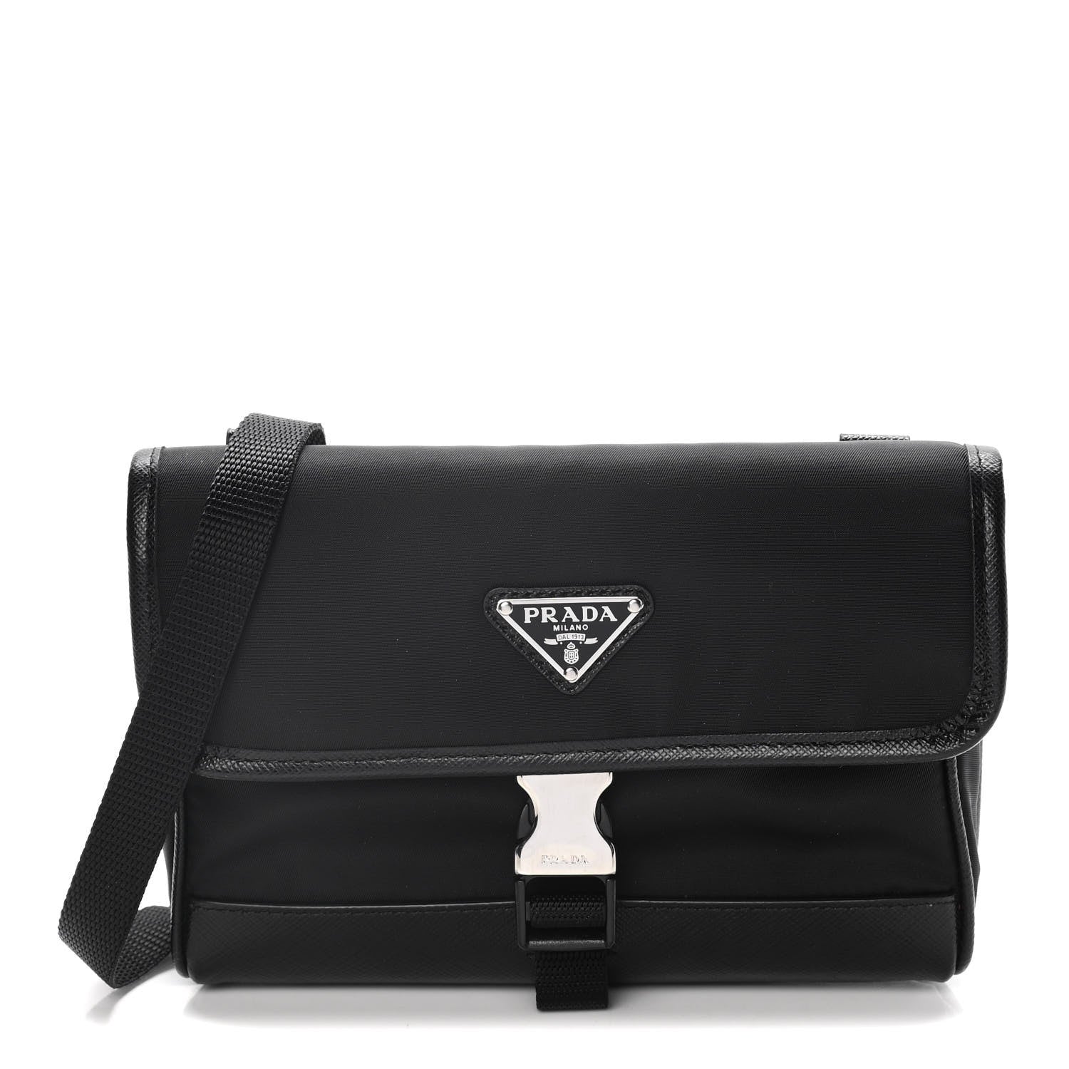 Prada Re-Nylon Saffiano Smartphone Case Crossbody Black 1 of 12