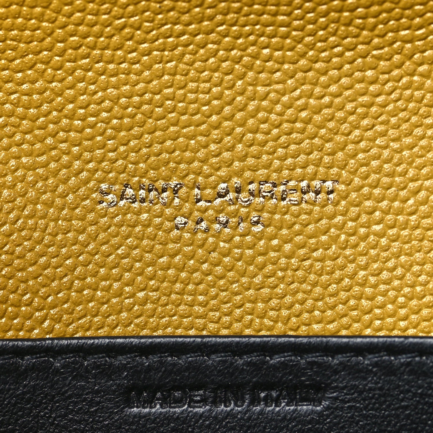 Saint Laurent Grain De Poudre Monogram Uptown Chain Wallet Olive 7 of 11