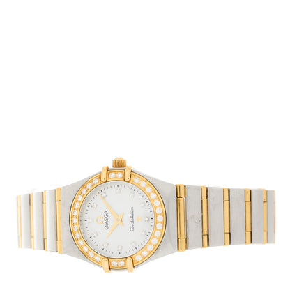 Omega Stainless Steel 18K Yellow Gold Diamond Bezel Mother of Pearl 22mm Constellation Quartz Watch 1267.75.00 2 of 4
