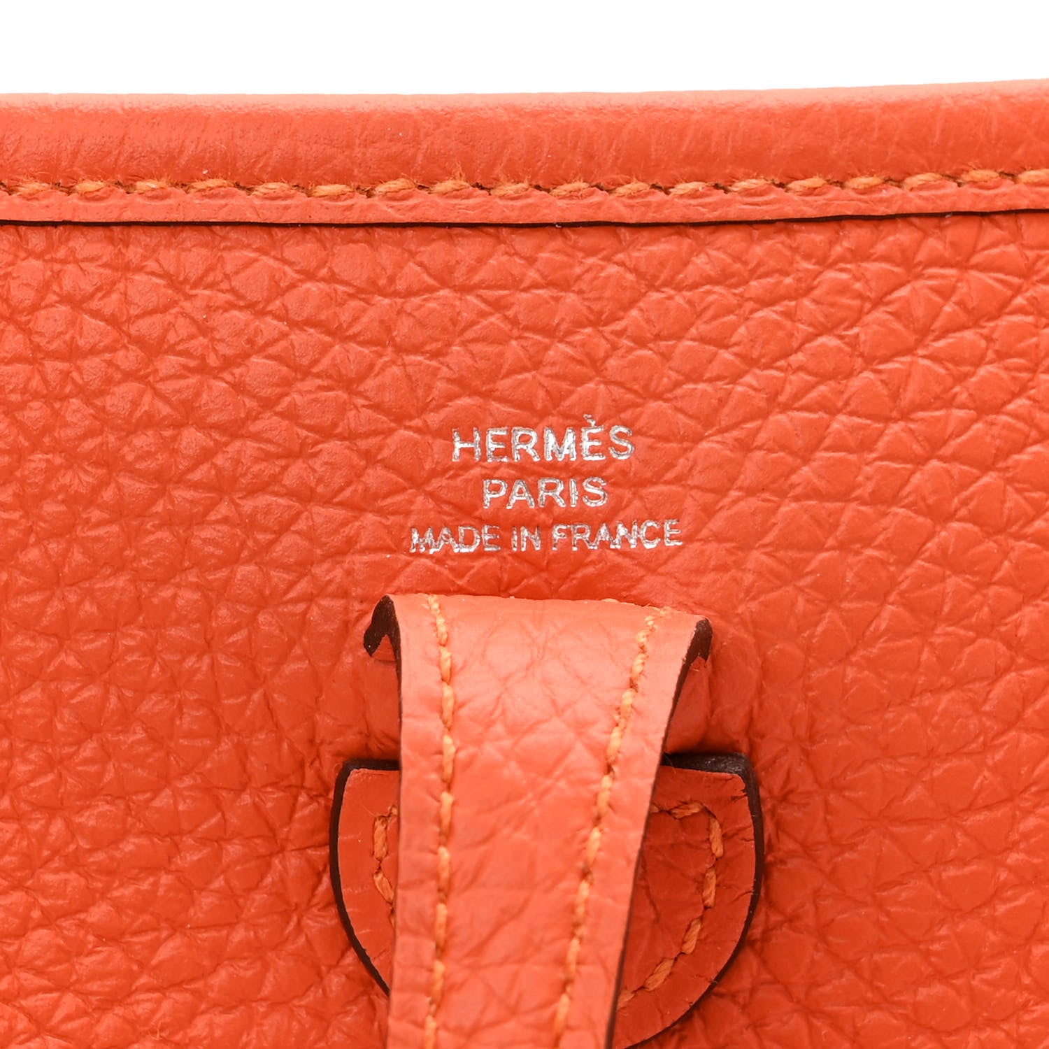 Hermes Taurillon Clemence Evelyne TPM Orange 5 of 10