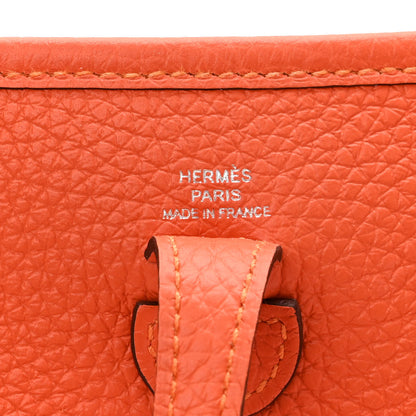 Hermes Taurillon Clemence Evelyne TPM Orange 5 of 10