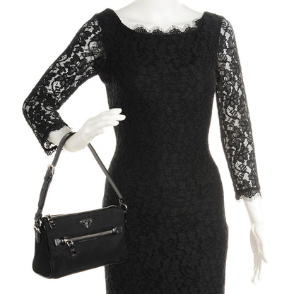 Prada Tessuto Nylon Shoulder Bag Nero Black 2 of 11