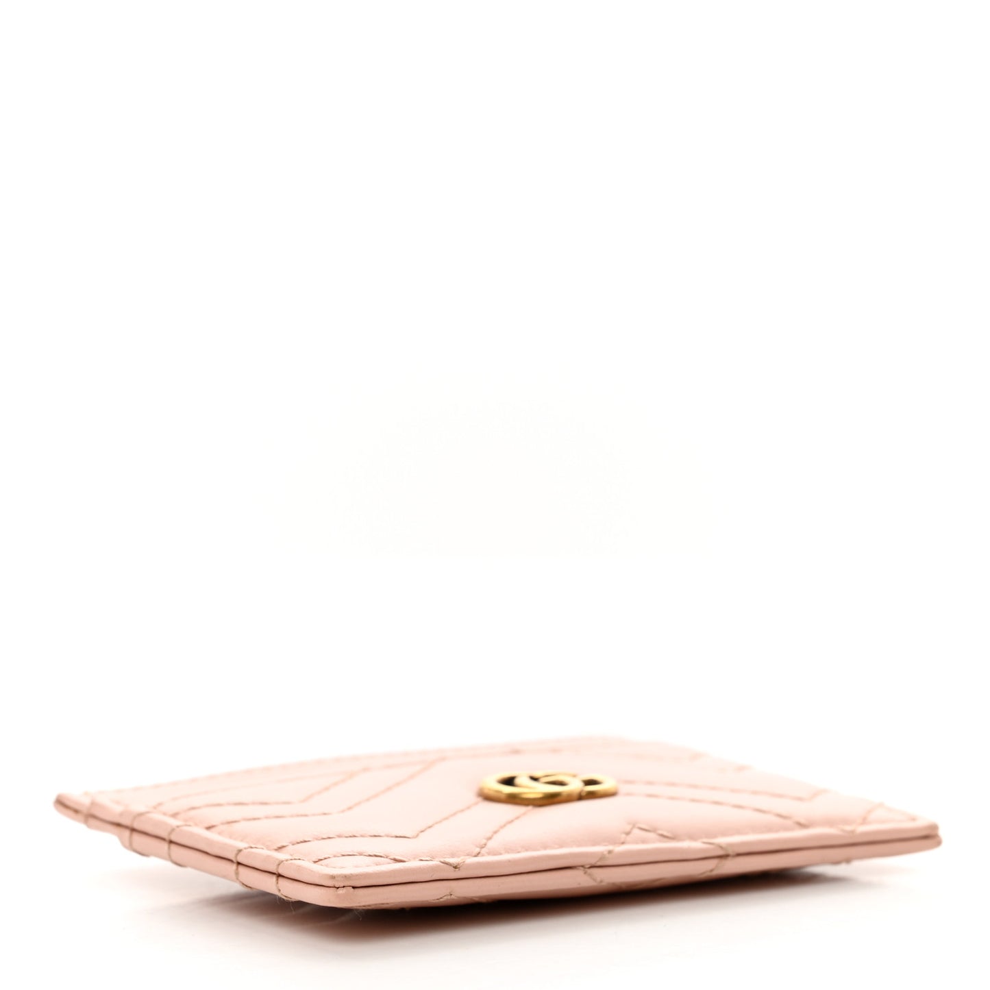 Calfskin Matelasse GG Marmont Card Holder Perfect Pink