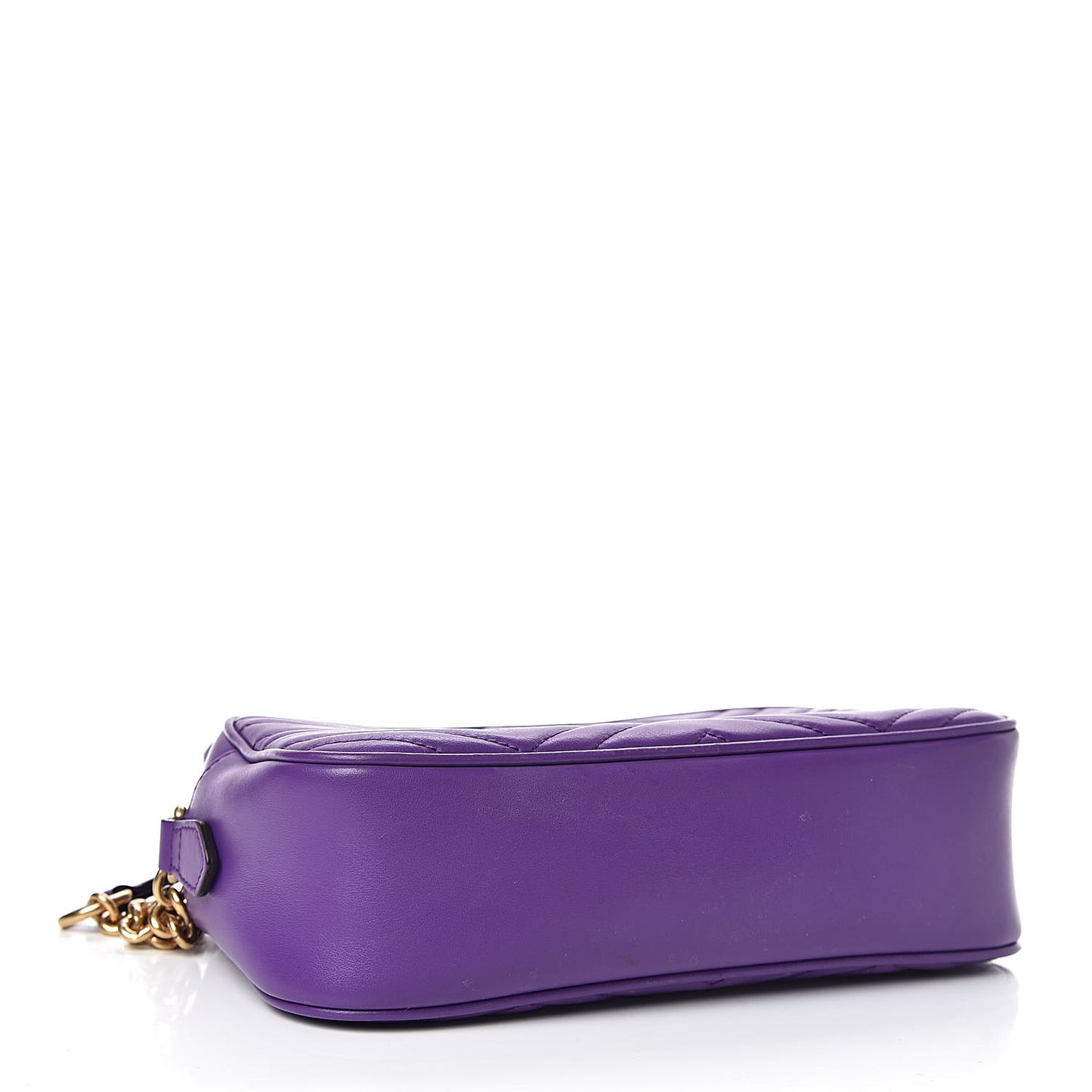 Calfskin Matelasse Small GG Marmont Chain Shoulder Bag Shine Purple