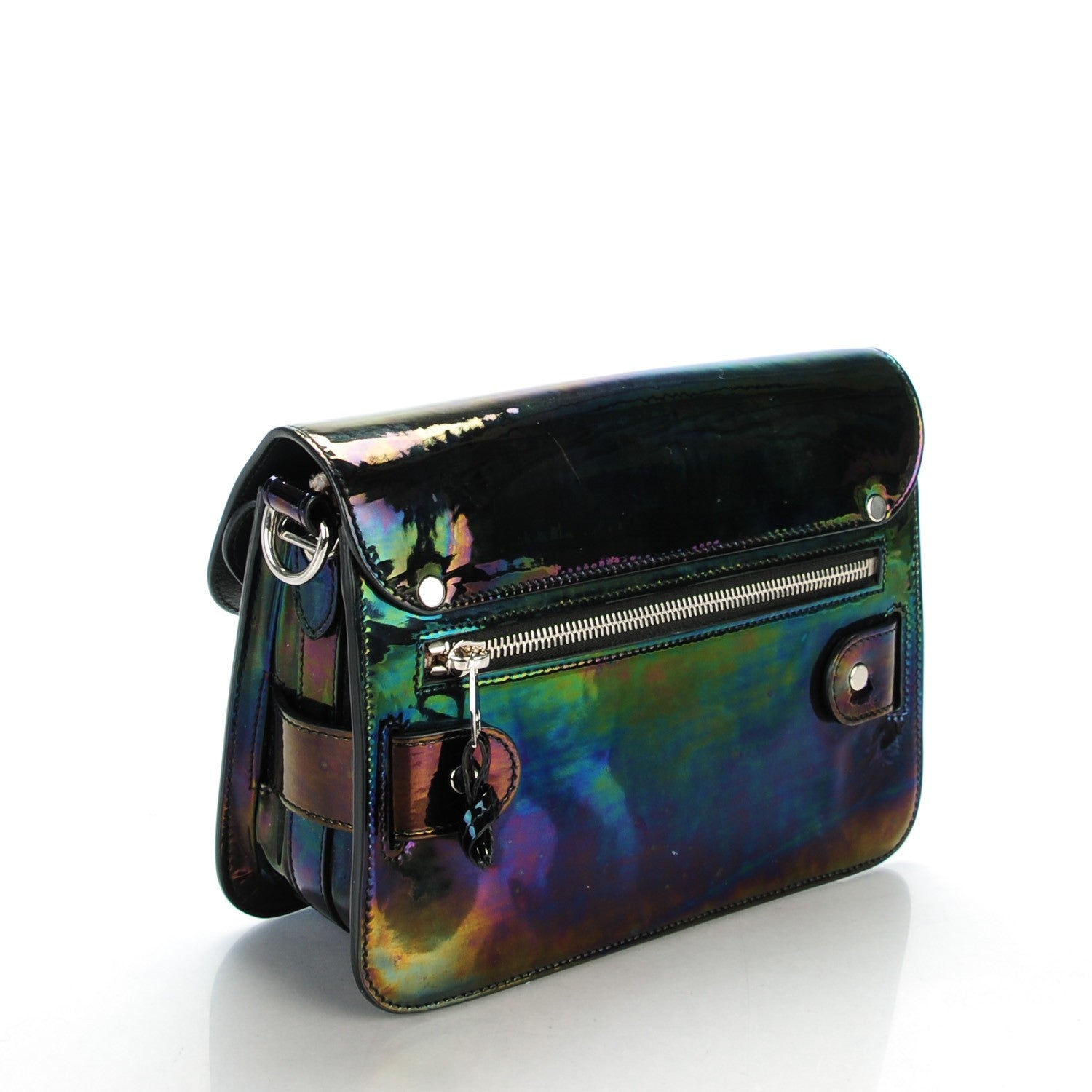 Proenza Schouler Holographic Patent Mini PS11 Classic Shoulder Bag Oil Slick 3 of 6