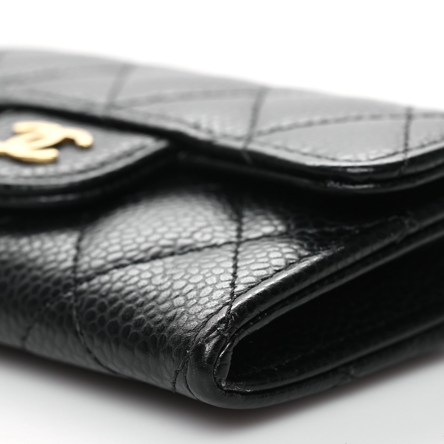Chanel Caviar Quilted Flap Card Holder Wallet Black 10 of 11
