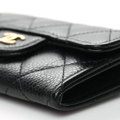 Chanel Caviar Quilted Flap Card Holder Wallet Black 10 of 11