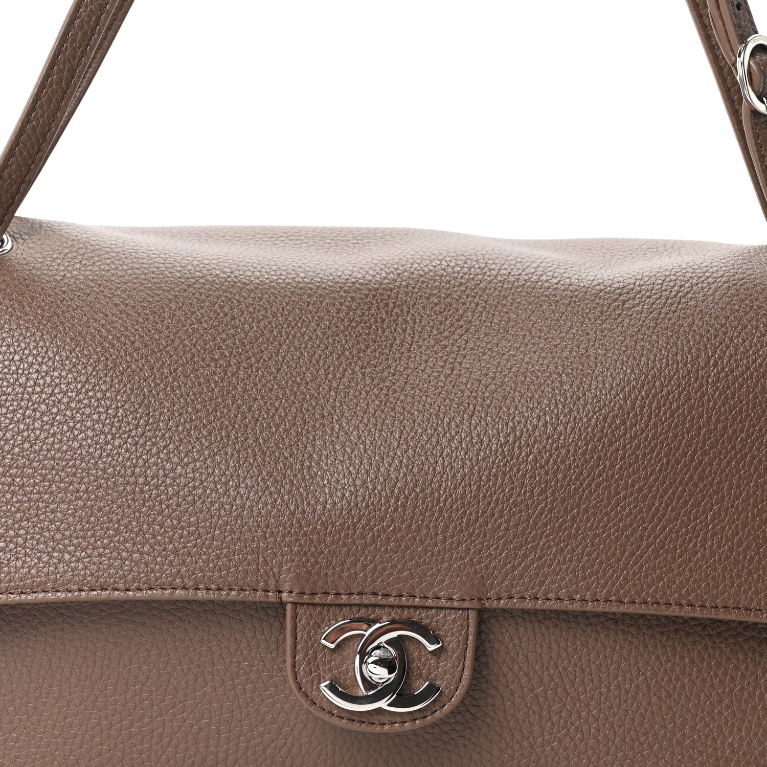 Chanel Grained Calfskin Small Souplissimo Maxi Flap Light Brown 8 of 11