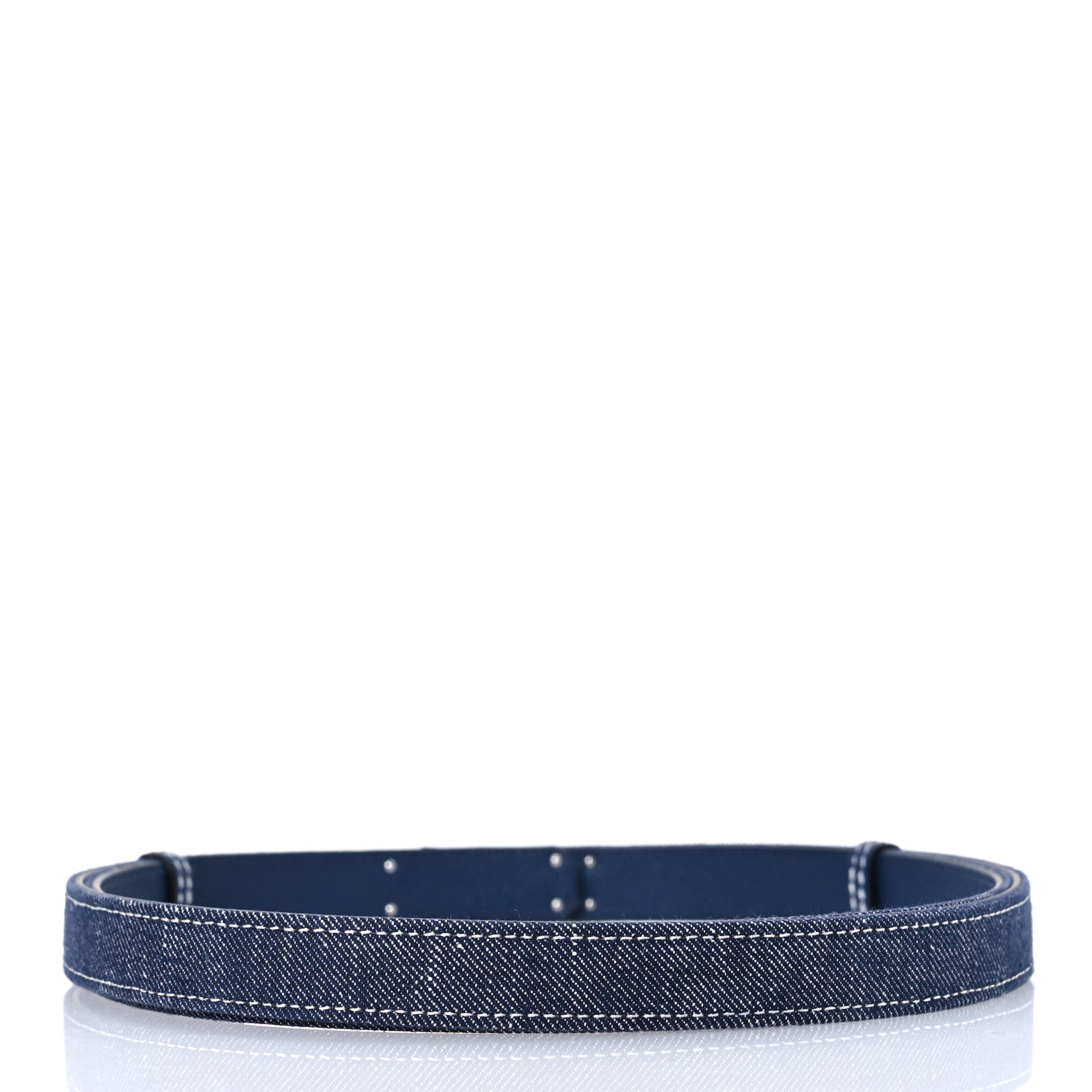 Hermes Denim Epsom Kelly Belt 18 Bleu Indigo White Bleu Navy 2 of 5