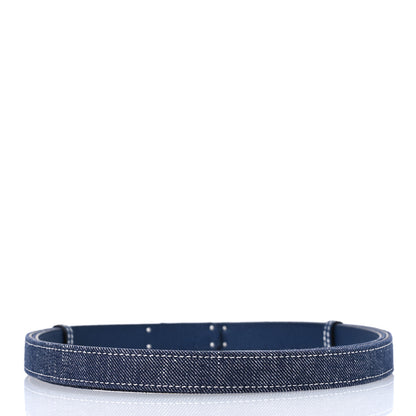 Hermes Denim Epsom Kelly Belt 18 Bleu Indigo White Bleu Navy 2 of 5