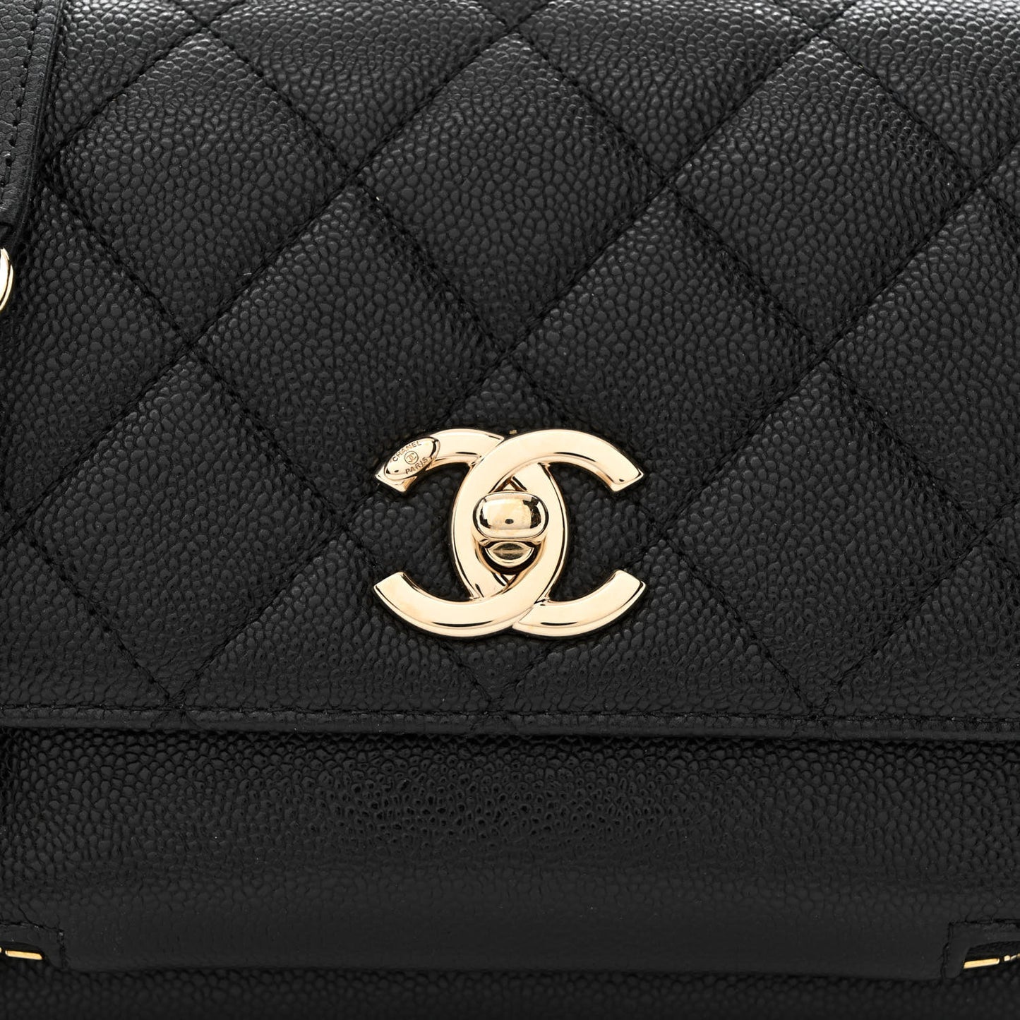 Caviar Quilted Small Business Affinity Flap Black