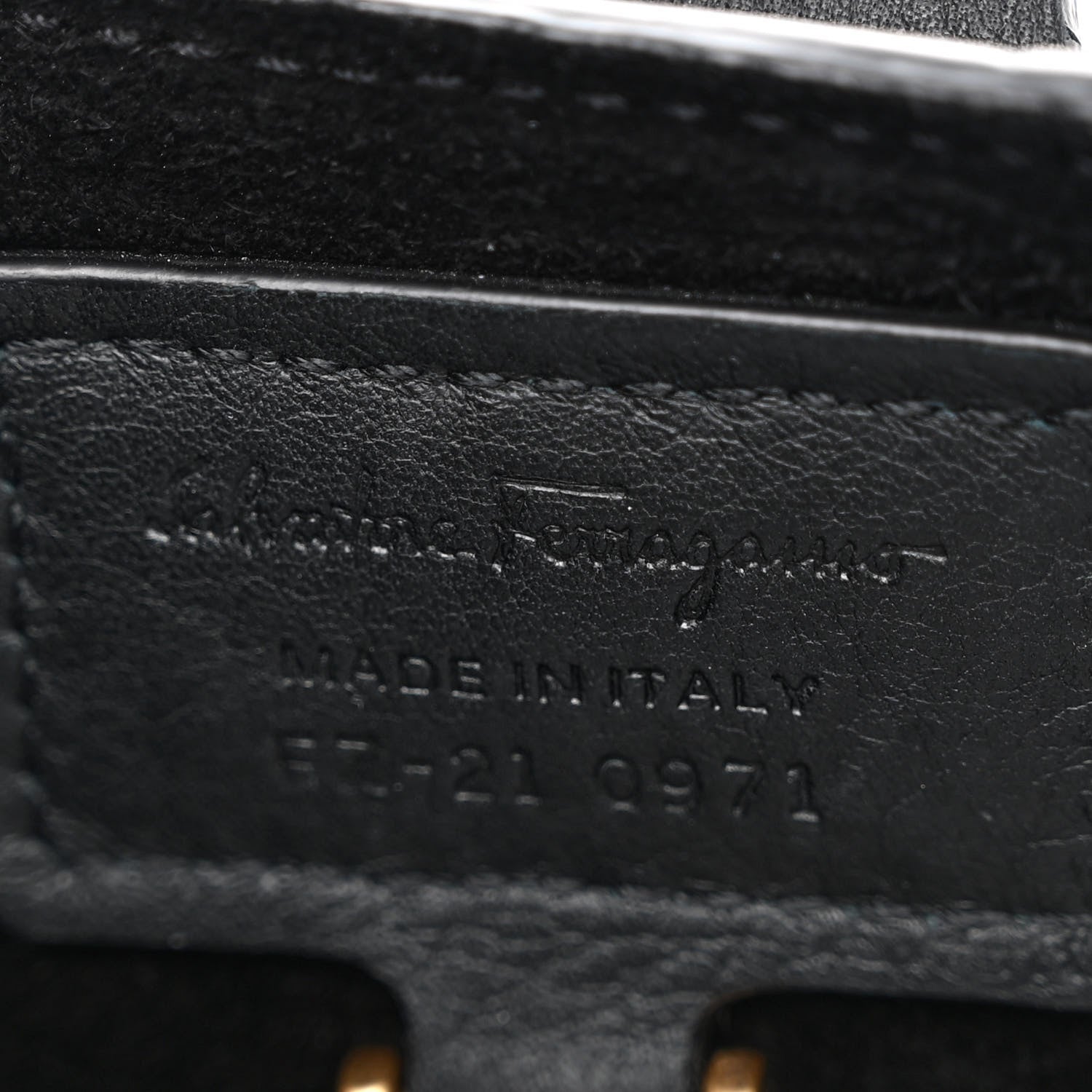 Salvatore Ferragamo Calfskin Embossed Gancini Margot Hobo Black 7 of 10