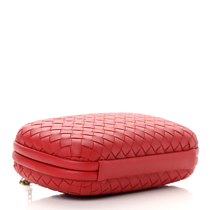 Bottega Veneta Nappa Intrecciato Chain Knot Clutch China Red 4 of 11