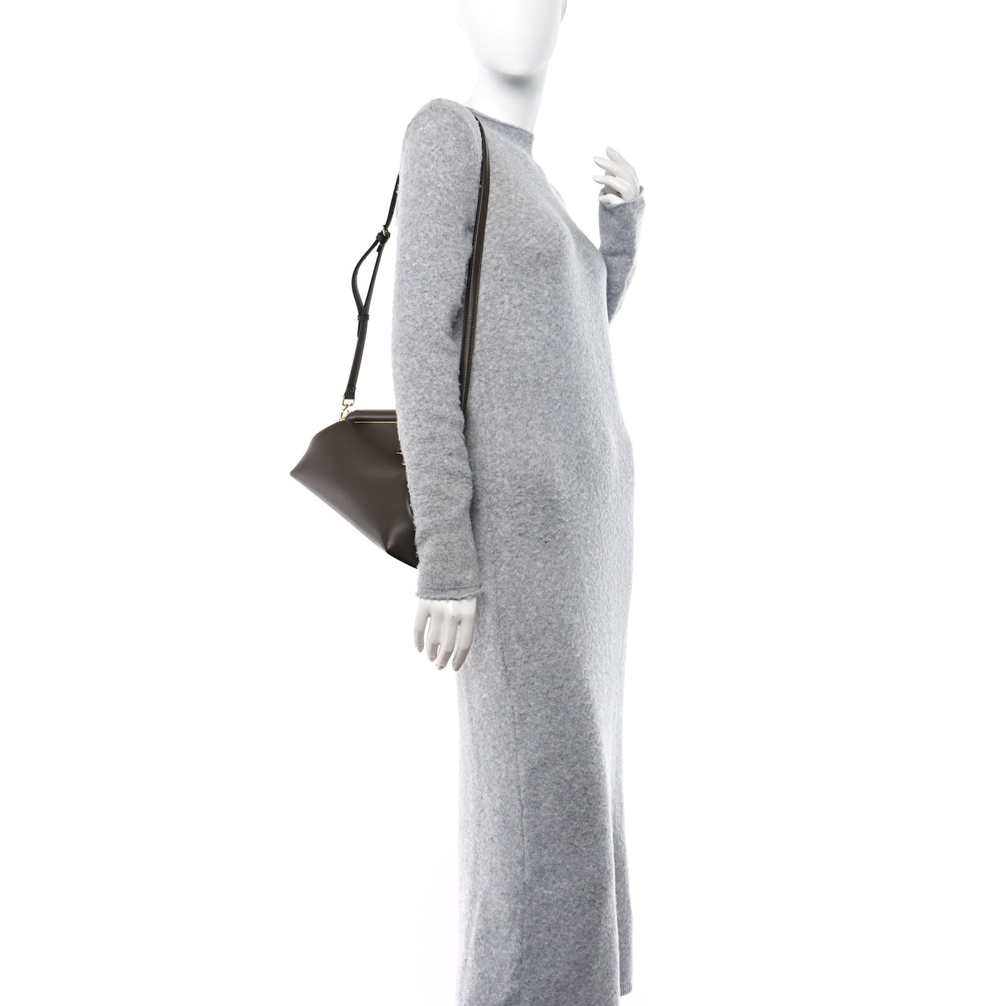 Shiny Nappa Midi Fendi First Dark Coffee