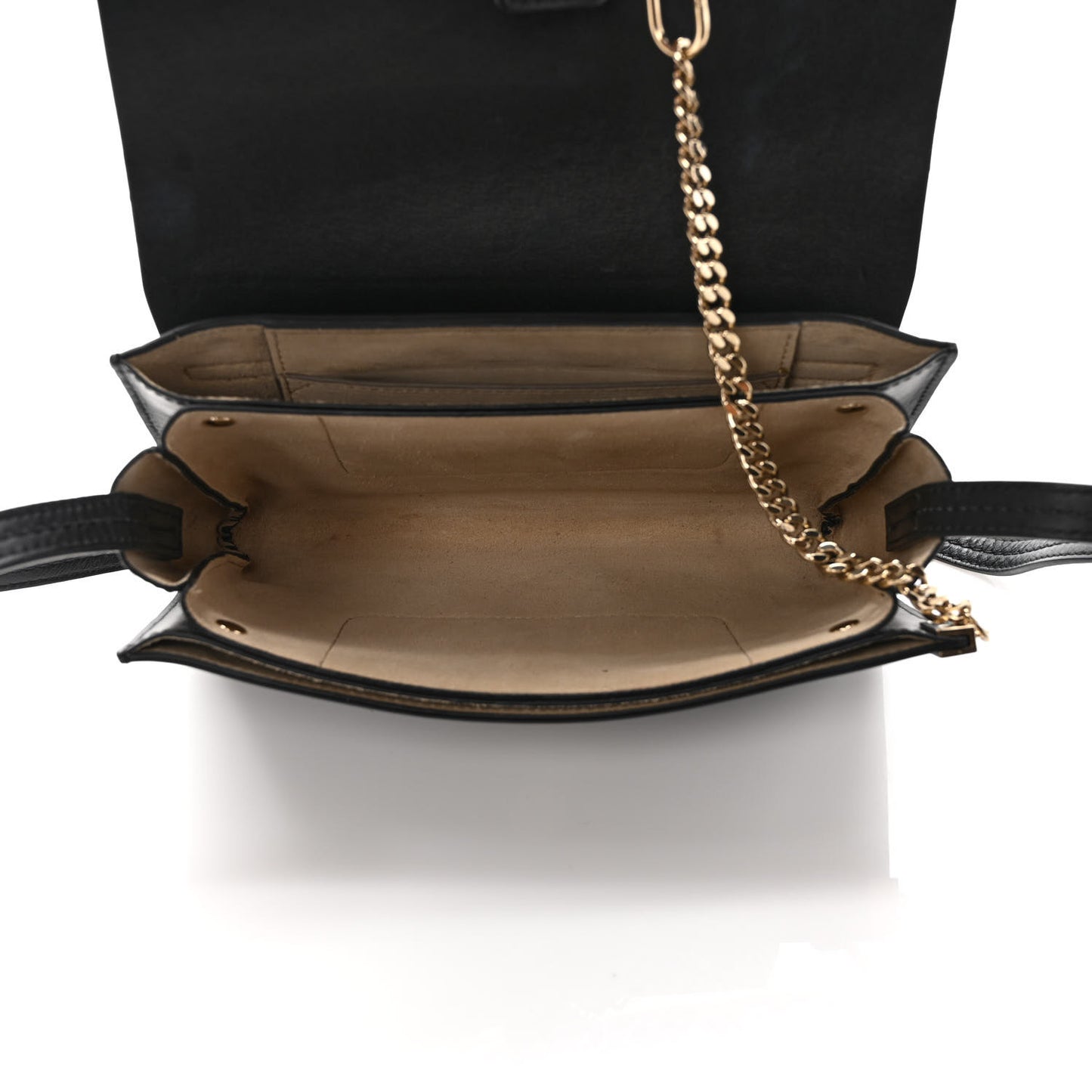 Suede Calfskin Small Faye Shoulder Bag Black