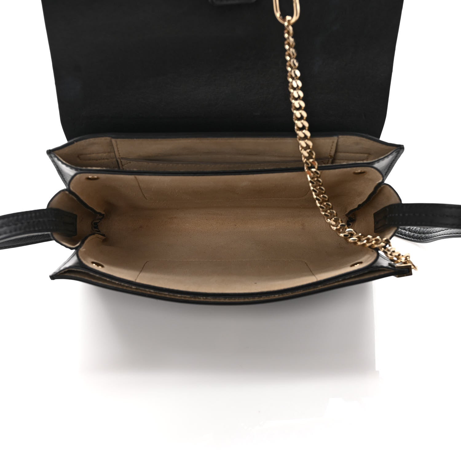 Chloe Suede Calfskin Small Faye Shoulder Bag Black 5 of 10