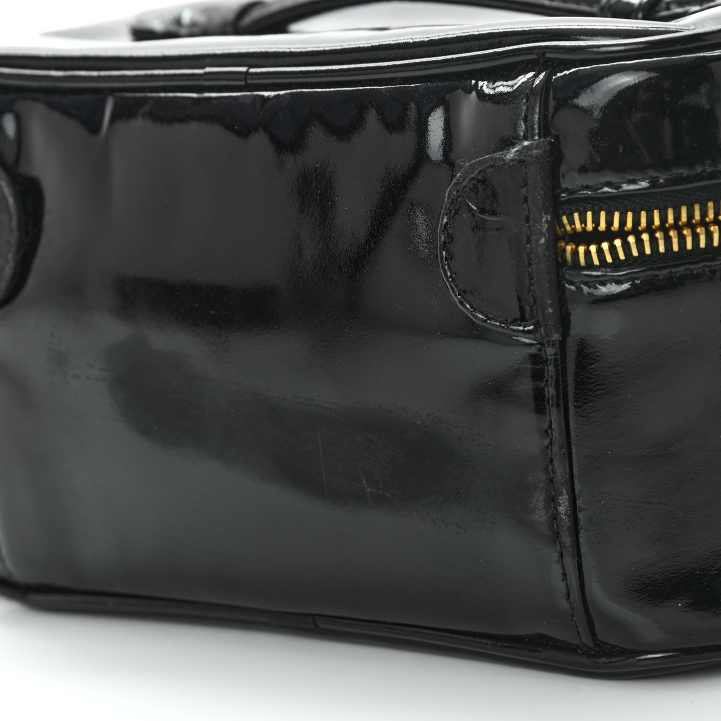 Patent Vanity Cosmetic Case Black
