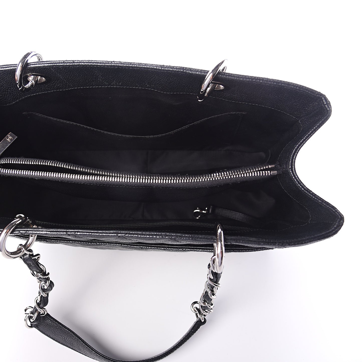 Caviar Quilted Grand Shopping Tote GST Black