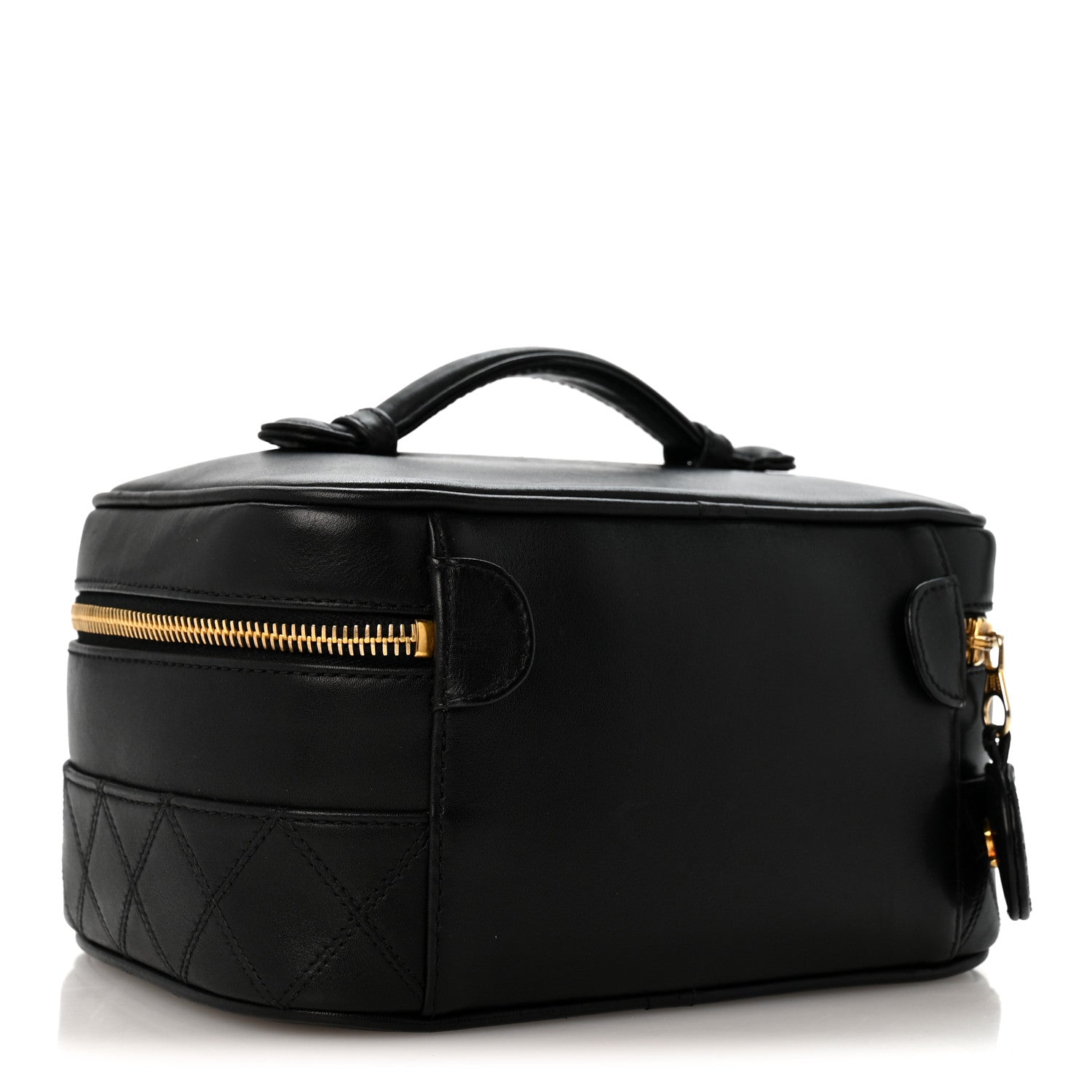 Chanel Lambskin Vanity Cosmetic Case Black 3 of 10