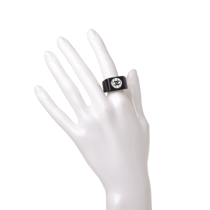 Chanel Resin Coco CC Ring 6.5 Black White 2 of 6
