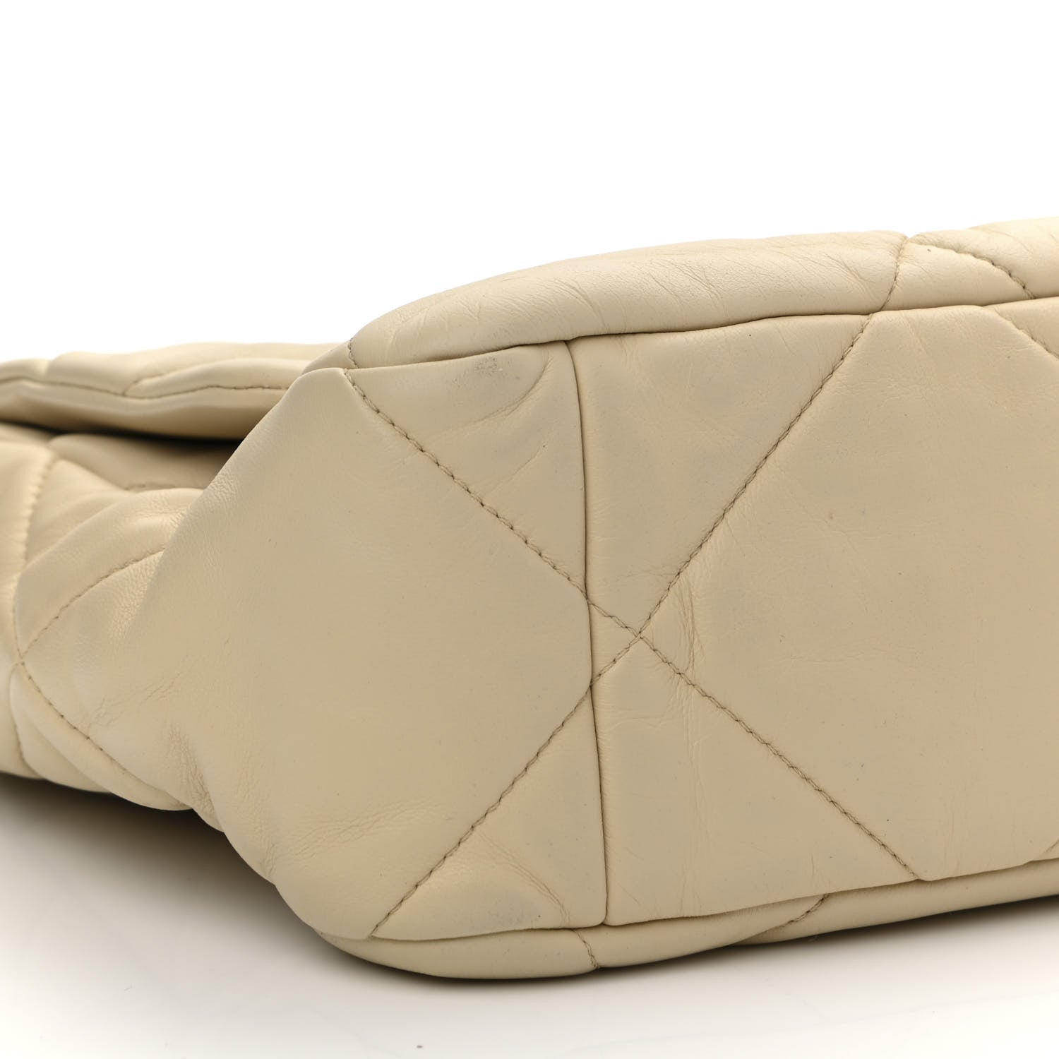Chanel Lambskin Quilted Large Chanel 19 Flap Beige 9 of 11